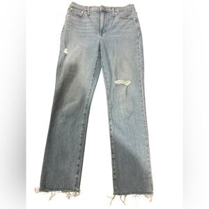 Madewell Women's Distressed Blue Boyfriend Jeans